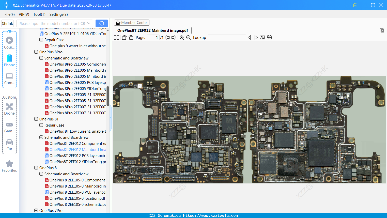 OnePlus8T 2EF012 Mainbord Image